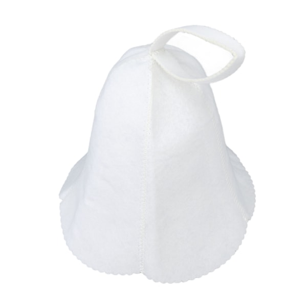 Sauna Hat Filt Vandabsorberende Komfortabel Brusebad Filt Hat Universal til Mænd Kvinder Hvid