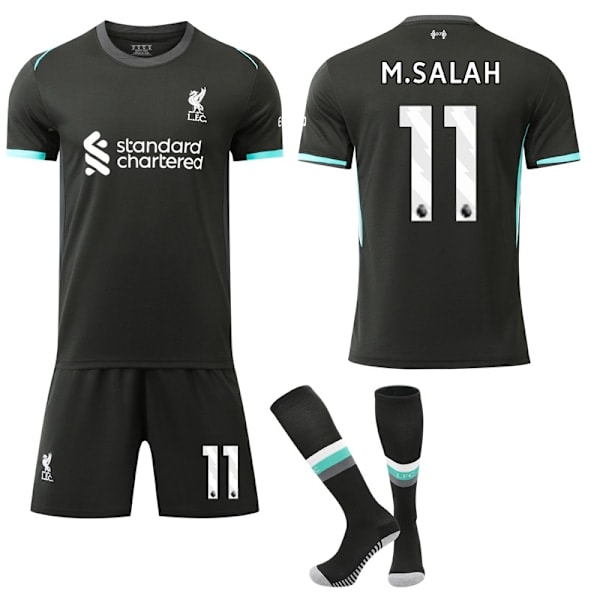 Liverpool bortedrakt for barn og voksne 2024-2025, fotballdrakt, matchsett nr. 11 M.SALAH XL_paris