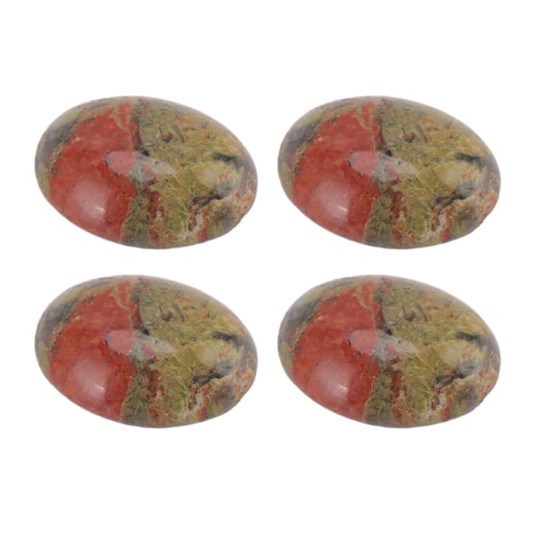 20st cabochons pärlor ovala äggformade slät yta Blomma grön polerade cabochons stenar för smyckenstillverkning