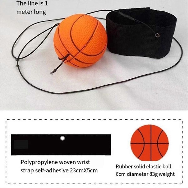 6 st Handledsreturboll Sport Handledsboll Inkluderar Basketboll, Baseboll och Fotboll på ett Snöre Ru.pa