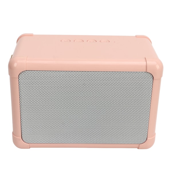 Karaoke-maskine Mini BT-højttaler Trådløs mikrofon LED-lys 6 lydeffekter Batteri med stor kapacitet Karaoke-afspiller Pink