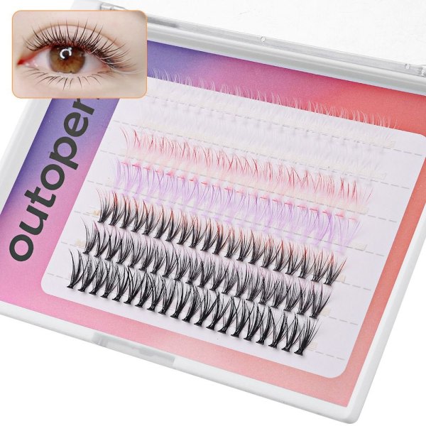 Farvede vipper Cluster Lashes 2 2 2 2