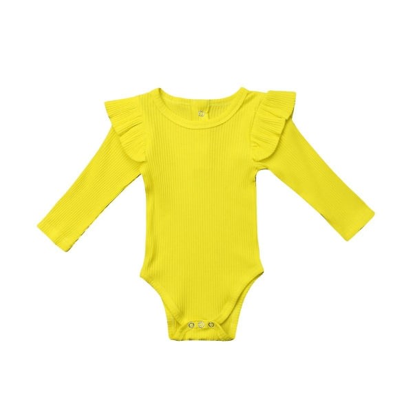 Newborn Baby Romper, Langærmet Jumpsuit Bodysuit, Efterår Vintertøj A 100CM