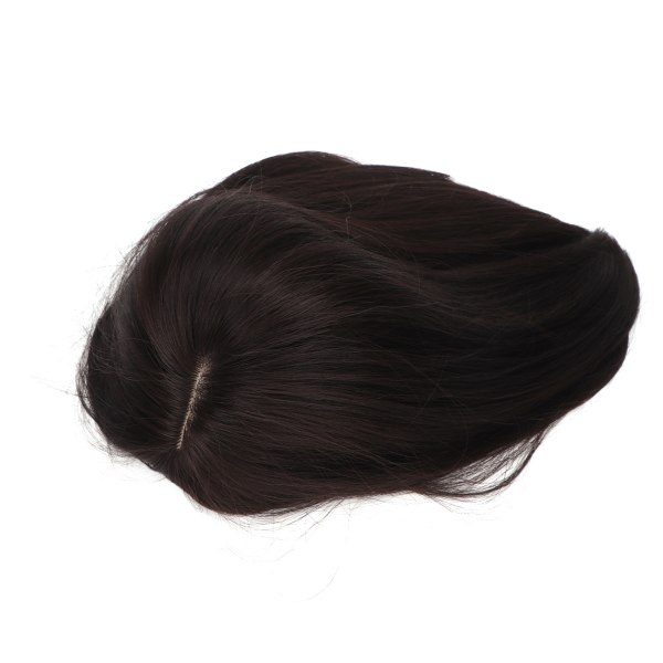 Kvinner, kort bob-parykk, hengende ører, farge svart brunbrun og beige grå, kort rett syntetisk hår med smell