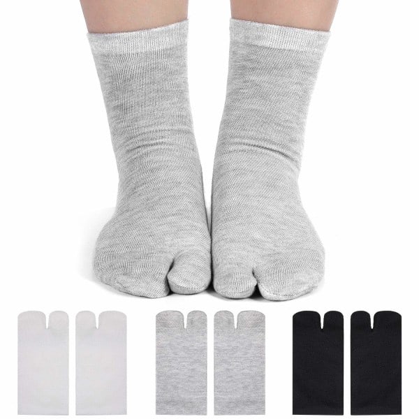 6 par flip-flop unisex strumpor tabi split toe strumpor tåstrumpor för män pojkar kvinnor