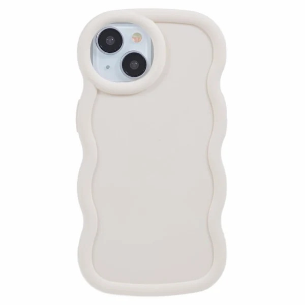 iPhone 15 Mobilskall Bølgete Off White