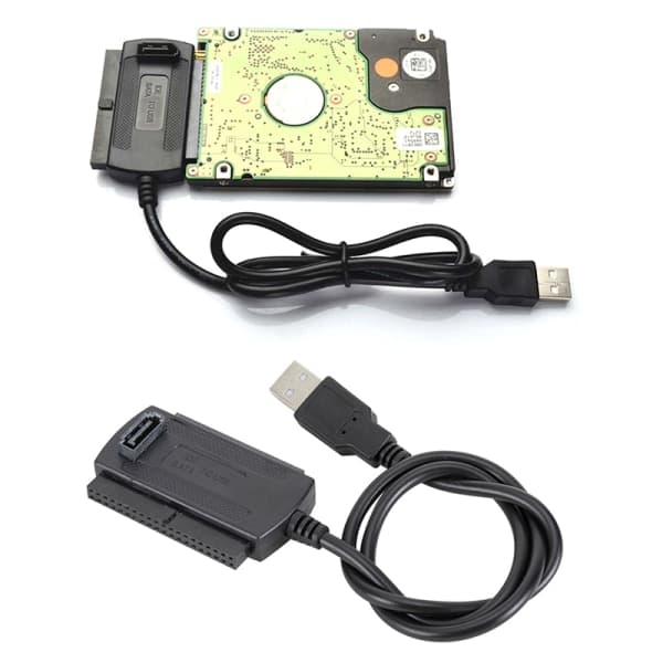 USB 2.0 til IDE-adapterkonverteringskabel for 2,5 3,5 tommers harddisk Dr Black