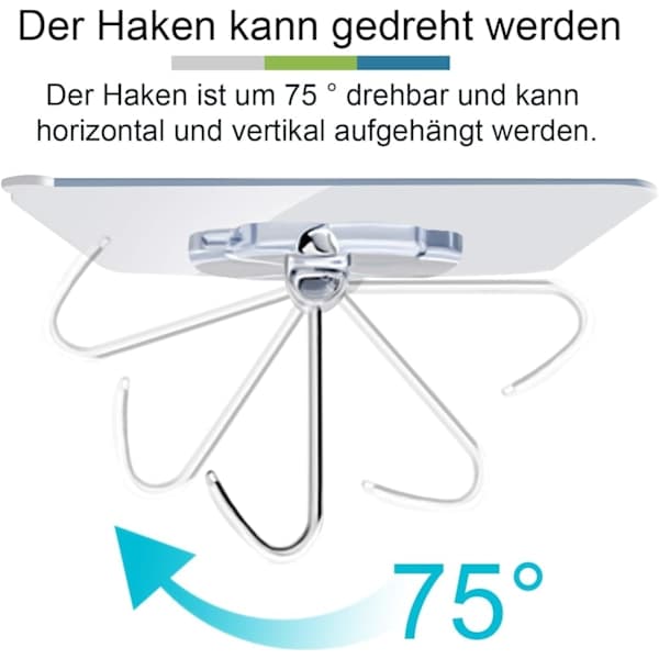 14 transparente selvklebende kroker