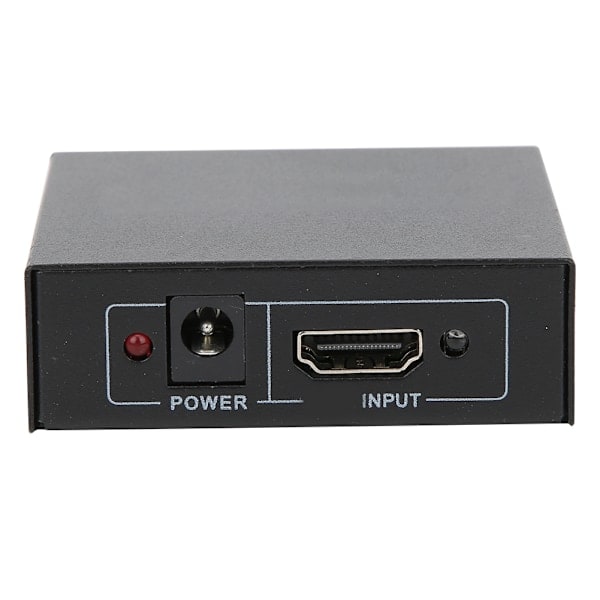 HDMI-splitter Högupplöst Videoväxlare 1 Ingång 2 Utgångar 100‑240V Anslut Ljudmottagning US