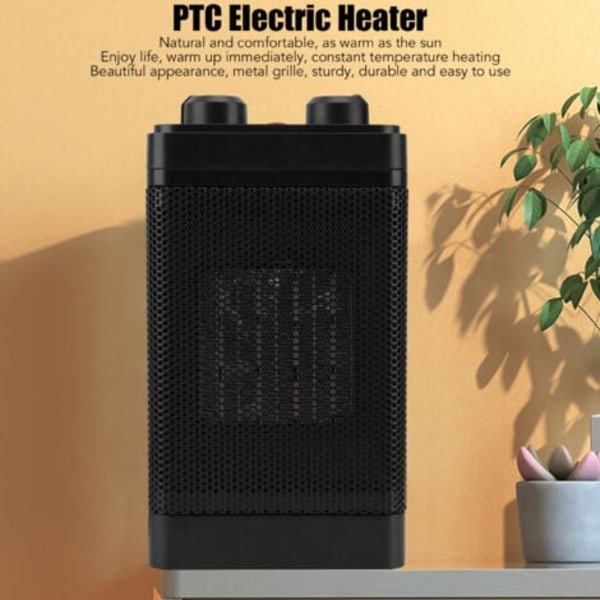 PTC elektrisk kontorvarmer, keramisk varmelegeme, oscillerende rumvarmer, varmluftsblæser til hjemmet.pa