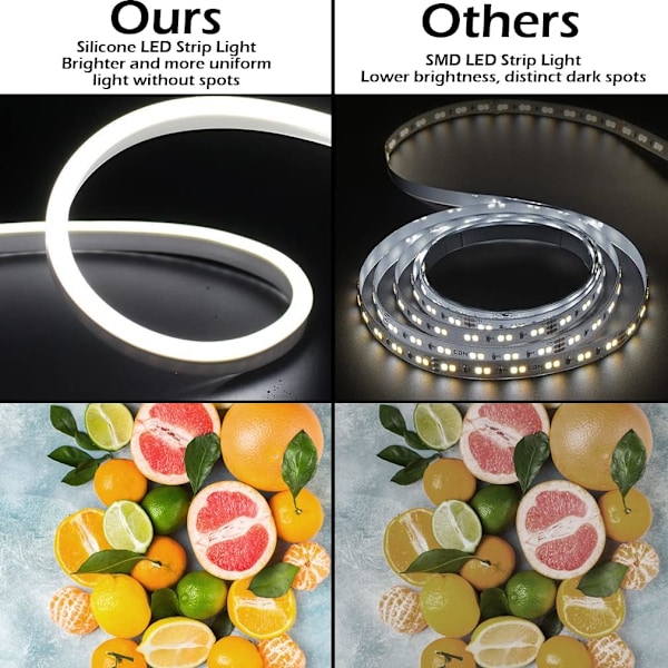 5M LED-remsa för utomhus, BAGZY vattentät neonremsa 220V utomhus