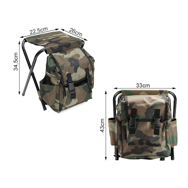 Backpack with Stool - Military Backpack with Folding Chair
