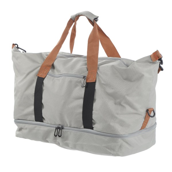 Rejsetaske Dry Wet Separated Sports Gym Bag Skulder Weekender Overnight Bag Stor Kapacitet til Mænd Kvinder Grå