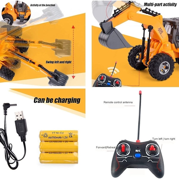 Radiostyrd Grävmaskin RC Excavator 26 600 Loading machine