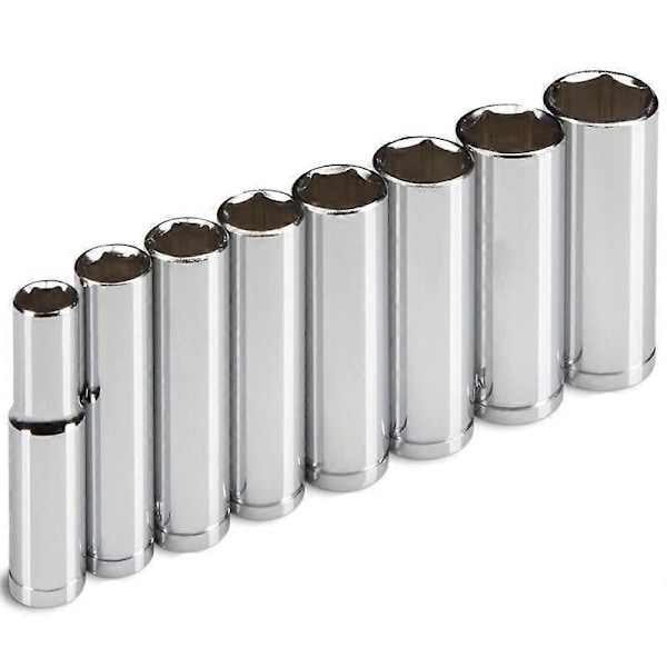 Uusi ammattimainen 8-osainen 3/8 tuuman vääntiön syvä hylsysarja, metrinen, 10 mm - 19 mm.pa