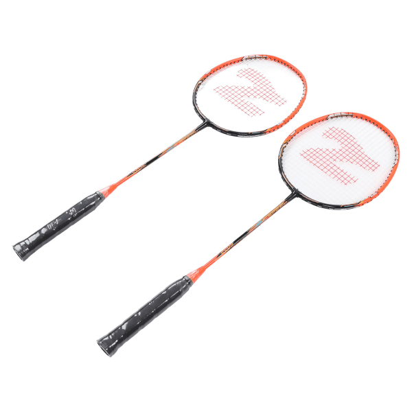 1 par badmintonketcher Carbon Alloy integrerede badmintonketchere med opbevaringstaske til træningskonkurrence