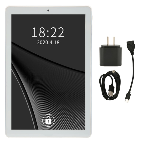 til Android 11 Tablet 10 Tommer 3GB RAM 64GB ROM Octa Core IPS Touch Screen Tablet med 3G netværk WiFi 100?240V Blå AU stik