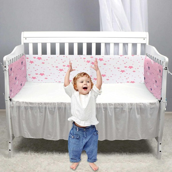 Baby Stötfångare Baby bomull Liner Stötfångare för Baby Sängkläder Baby Räcke Baby Tillbehör