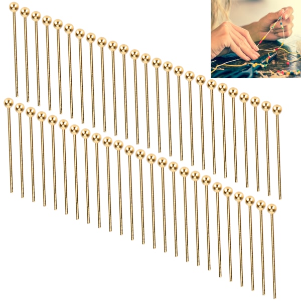 50 stk Kulehodepinner Smykkeanheng DIY Craft Perle Making Parts Accessories Supplies Gull 20mm / 0.79in
