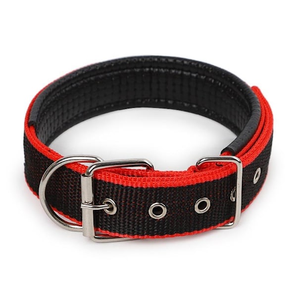 Komfortabel Justerbar Nylon Hundekrave til Hunde i Større Størrelser Red 1.5*45cm