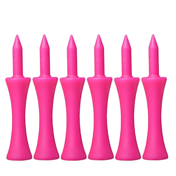 Rosa Golftees i Plast 59MM 10-pack, Begränsad Plastbollspike