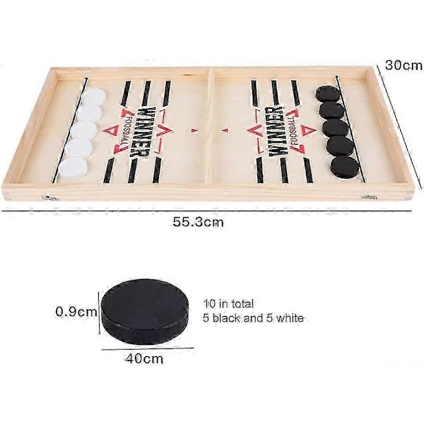 Sling Puck -peli, Nopea Sling Puck -pöytäkiekkopeli Puupöytäpeli Lapsille ja Aikuisten, Perhepeli Sling Puck Voittaja Lautapeli Syntymäpäiväjuhliin