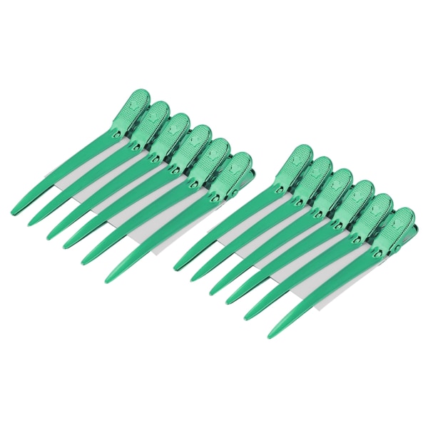 12 stk/boks Hårstylingklemmer Frisørsalong Seksjonering av hårnåler for Salon Styling Grønn