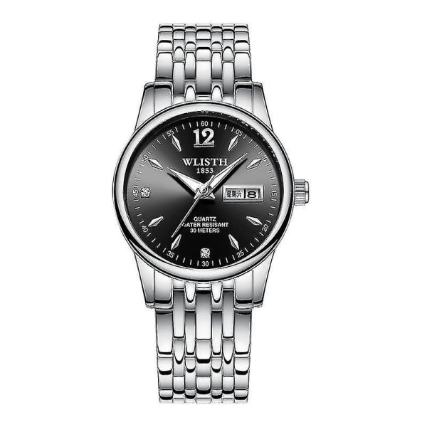 Business Kvinnor Full Steel Luminouds Display Quartz Watch
