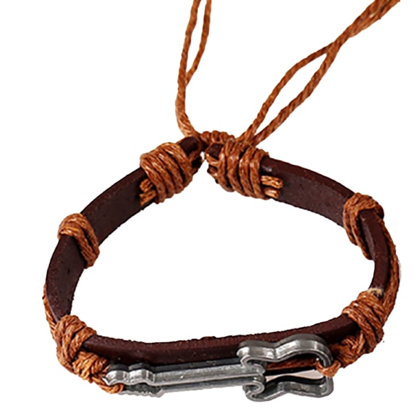 3 stk unisex armbånd sæt moderigtigt dekorativt håndvævet læder perlestreng armbånd til skolearbejde