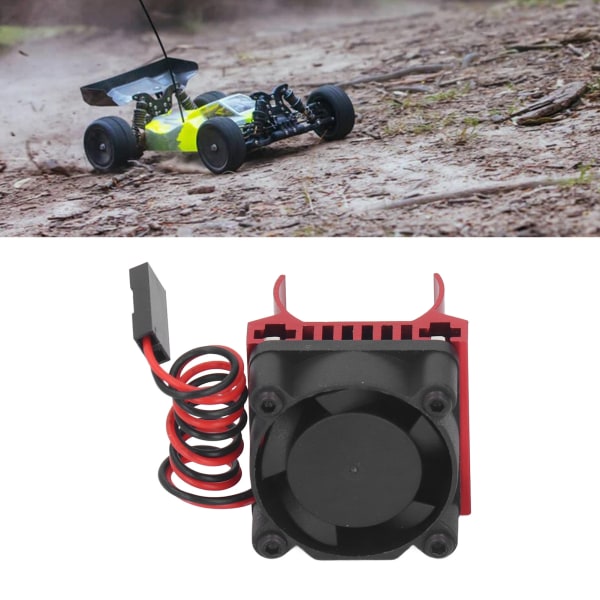 RC Motor Kylfläkt Kylfläkt Fläkt RC Tillbehör för Traxxas 1/18 Fjärrkontroll Bil Röd