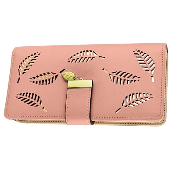 Plånbok med ihålig löv for damer, moderiktig kobling med stor kapacitet