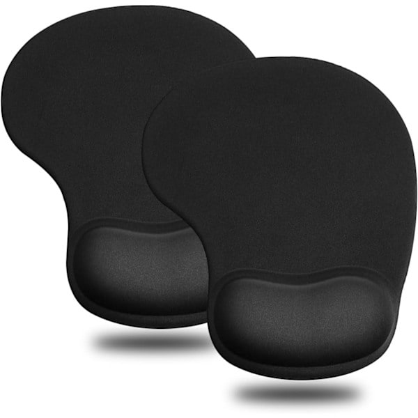 Hiiren alusta, 2-pakkauksessa ergonomiset hiiren alustat mukavalla geelirannetuella, pohja helpottaa kirjoituskipua, kestävä ja helppo puhdistaa