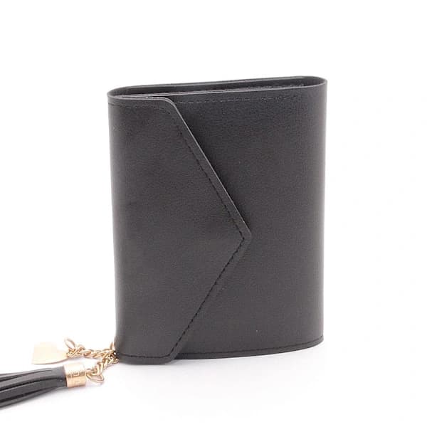 Damplånbok Small Envelope Tassel - musta