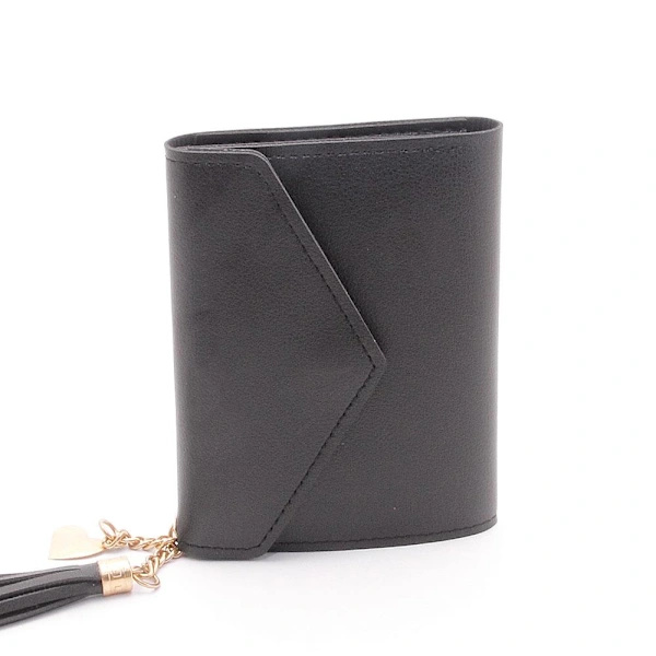 Damplånbok Small Envelope Tassel - svart