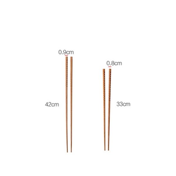 3 par Extra pitkät puupinnit Liukumattomat syömäpuikot 42CM
