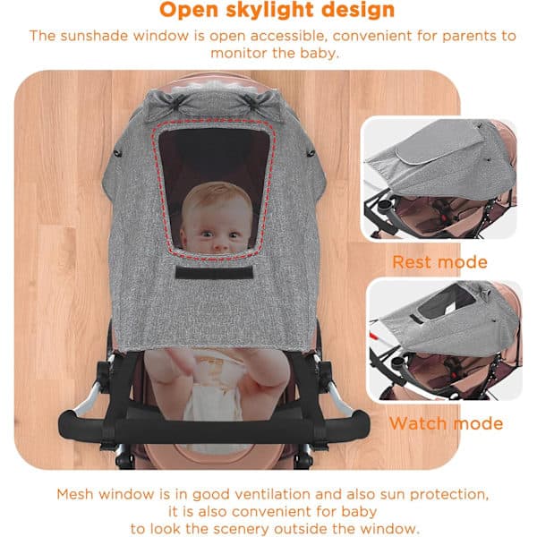 Universal Stroller Sun Shade - Fits Most Brands
