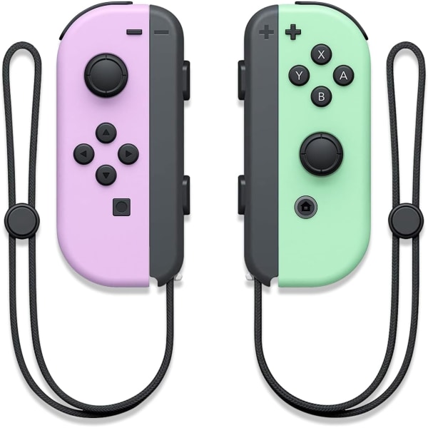 Nintendo switchJOYCON er kompatibel med originale fitnessring Bluetooth-kontroller NS-spill venstre og høyre små håndtak Light purple + light green