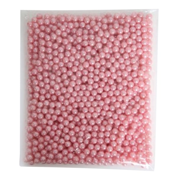 Sminkborsthållare Multipurpose akryl Sminkförvaringslåda för badrumsskåp Bänkskiva Ett paket rosa pärlor (ca 250 g/8,8 oz)