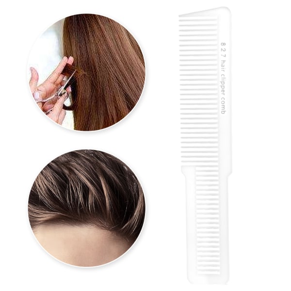 Ammattimainen Salon Hair Clipper Cut Comb Parturi-kampaajakampa hiusten leikkaamiseen (valkoinen)