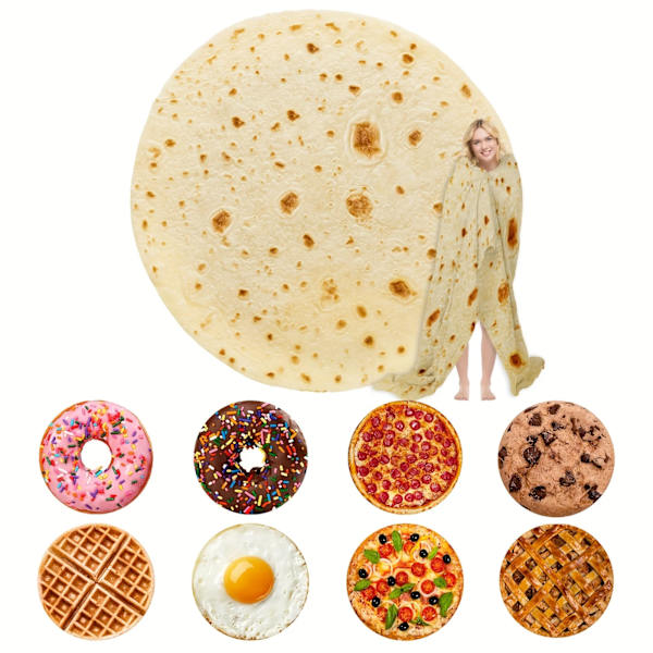Rolig varm matfilt Supermjuk plysch filtar till sängsoffa Överkast Dekorativ camping picknick vinter varm filt Cookies Cookies Round70inch(1.8m))