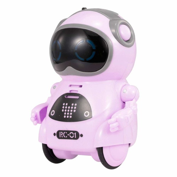939A Pocket Robot taler interaktiv dialog Taligenkending Inspelning Sjunger Danser Berettande Minirobotleksak pink