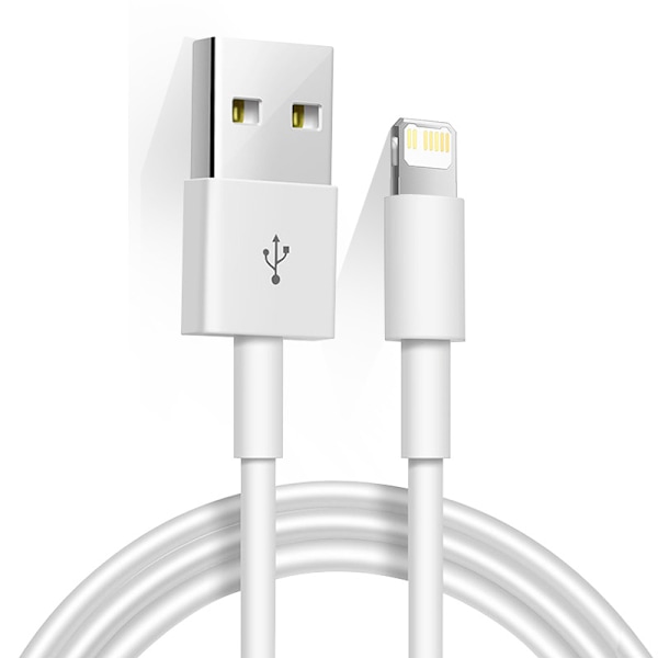 TPE miljøvennlig 1 meter imitasjon original Apple datakabel hurtiglading egnet for iPhone mobiltelefon ladekabel White 2m (boxed) Applicable to iPhone