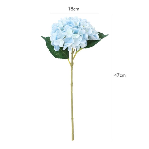5 stk kunstige hortensia - hvit