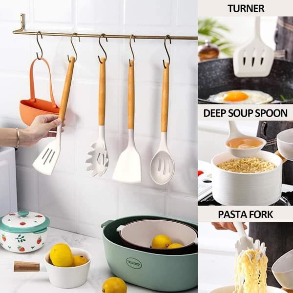 Köksredskapsset, 24 delar, non-stick silikon