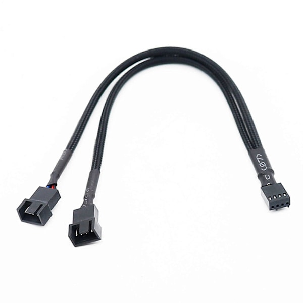 10X 1 till 2-vägs Flätad Kabel Y-Splitter 3/4 Pin PWM Hane Kontakt Fläkt Dator PC Fläkt Förlängning Ad.pa