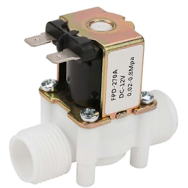 G1/2 \" Magnetventil - DC 12V - NC Elektrisk vatteninloppsventil (DC 12V)