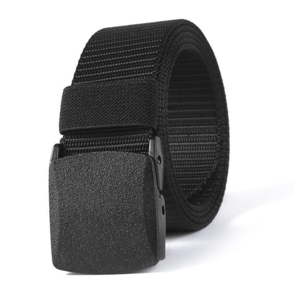 Arbeidsbelte i nylon pustende mykt fleksibelt utendørs nylon justerbart automatisk spennebelte unisex duty belte svart