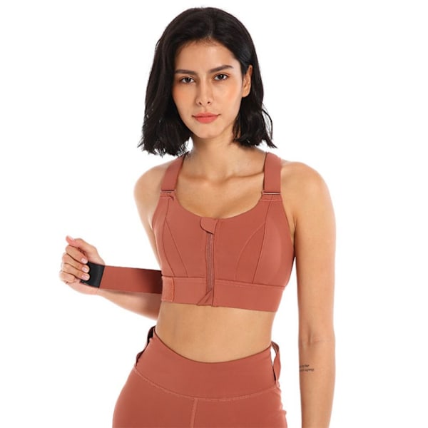 Sport-BH Push-Up Vest BRICK RED S Mursteinrød