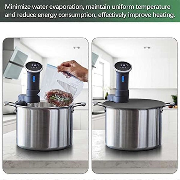 Sous Vide-lock för precisionsmatlagning - Passar för Sous Vide precisionskokare och upp till kastrull Black.pa