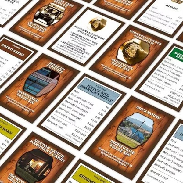 Paris_Monopoly: Yellowstone | Køb, Sælg, Byt Felter med Steder fra Paramount Network-Showet | Samlerobjekt Klassisk Monopoly-Spil for 6 spillere